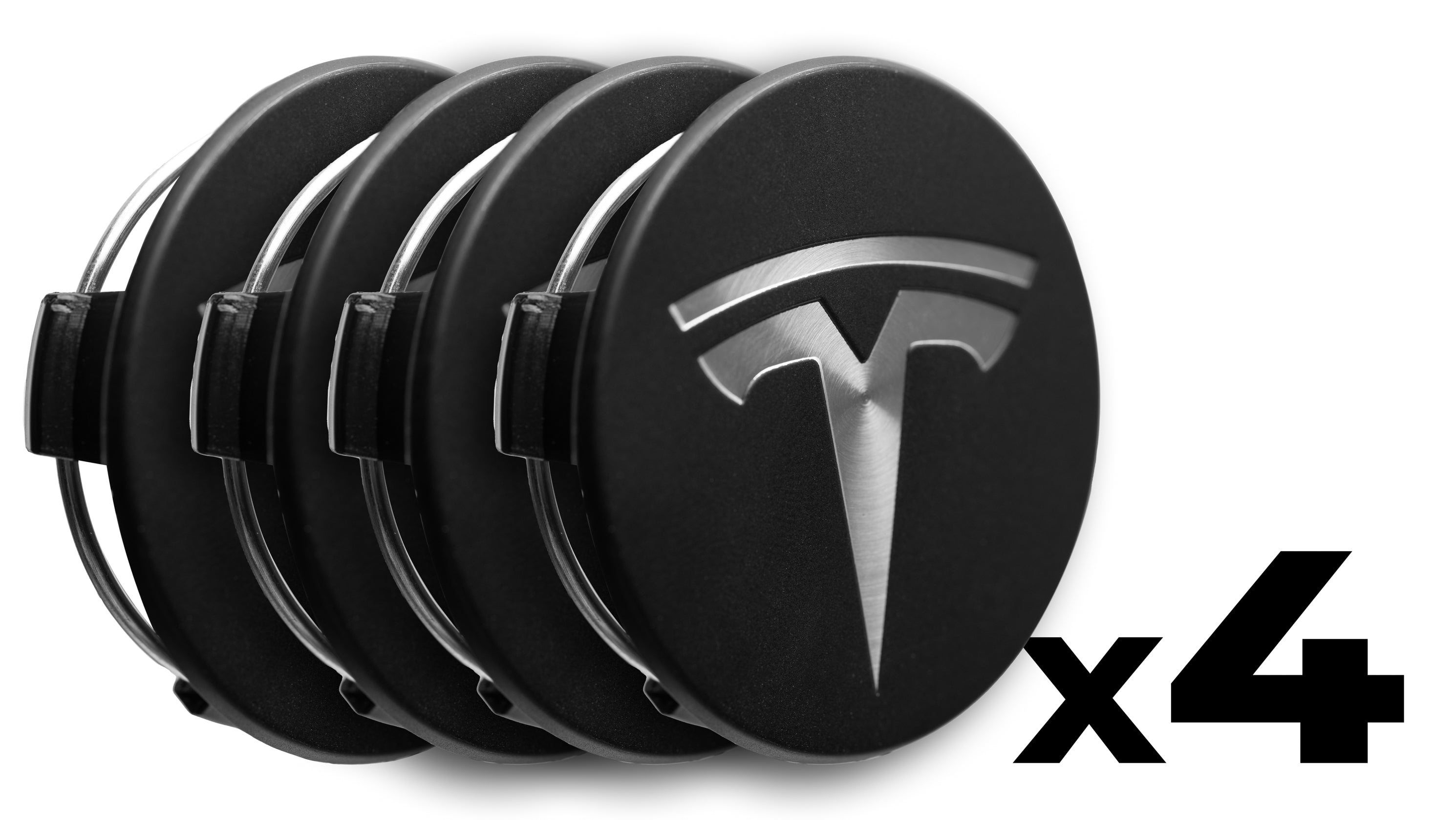 Radnabenabdeckungen mit Logo (4x) für alle Tesla Modelle