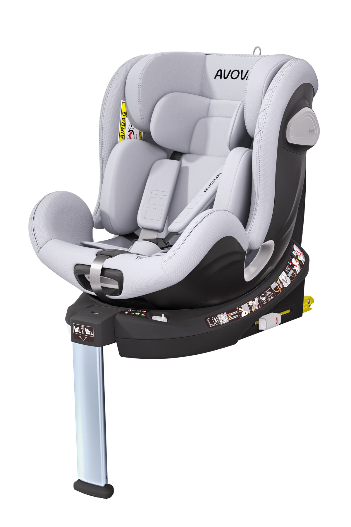 Avova Swan-Fix i-Size Reboarder Kindersitz in Sky Grey