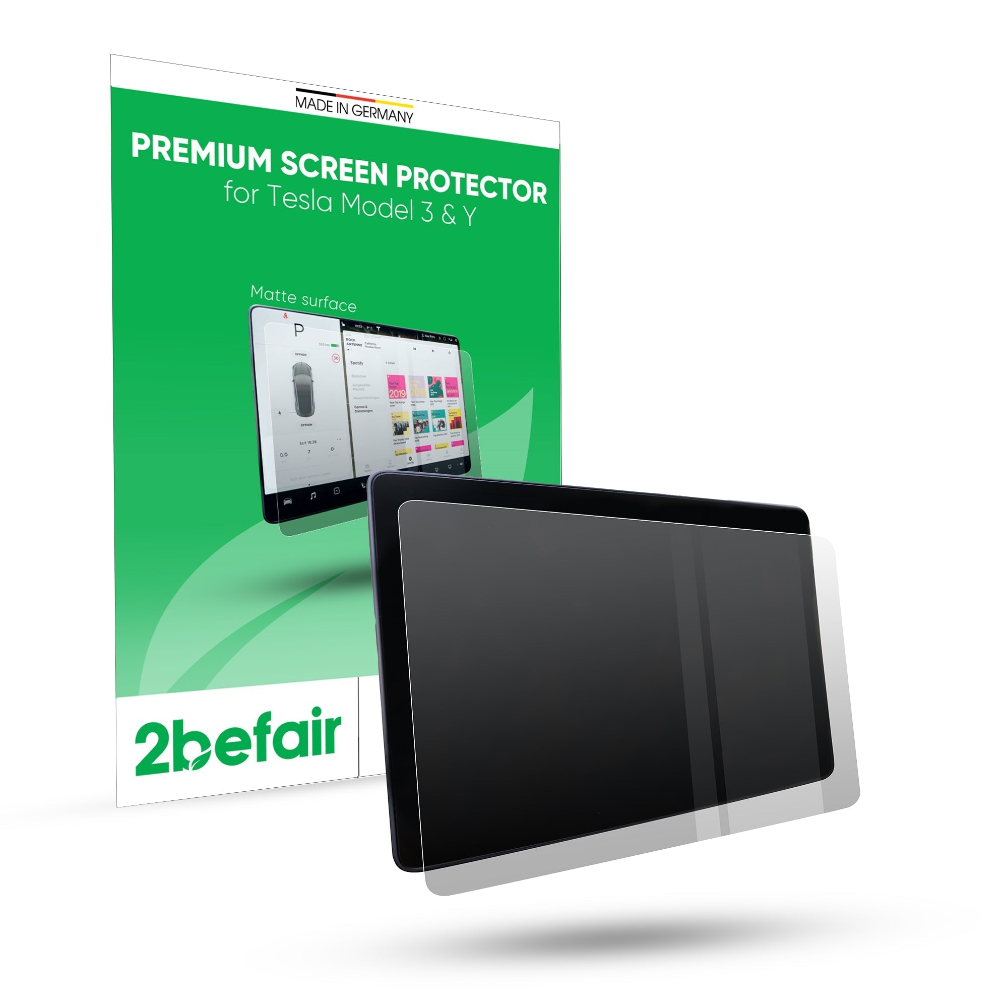 2Befair Display protection film (matt/clear) for the Tesla Model 3/Y