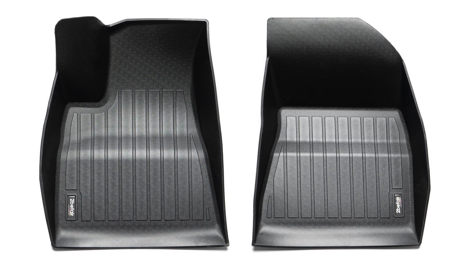 2befair Premium rubber mats footwell at the front for the Tesla Model 3