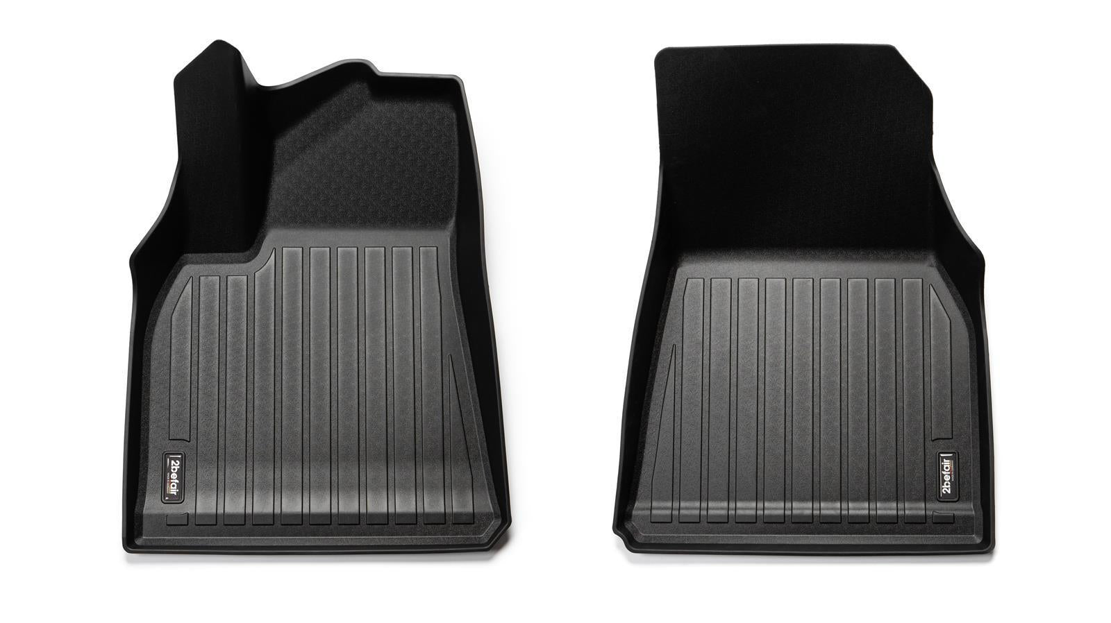 2befair Premium rubber mats footwell at the front for the Tesla Model Y