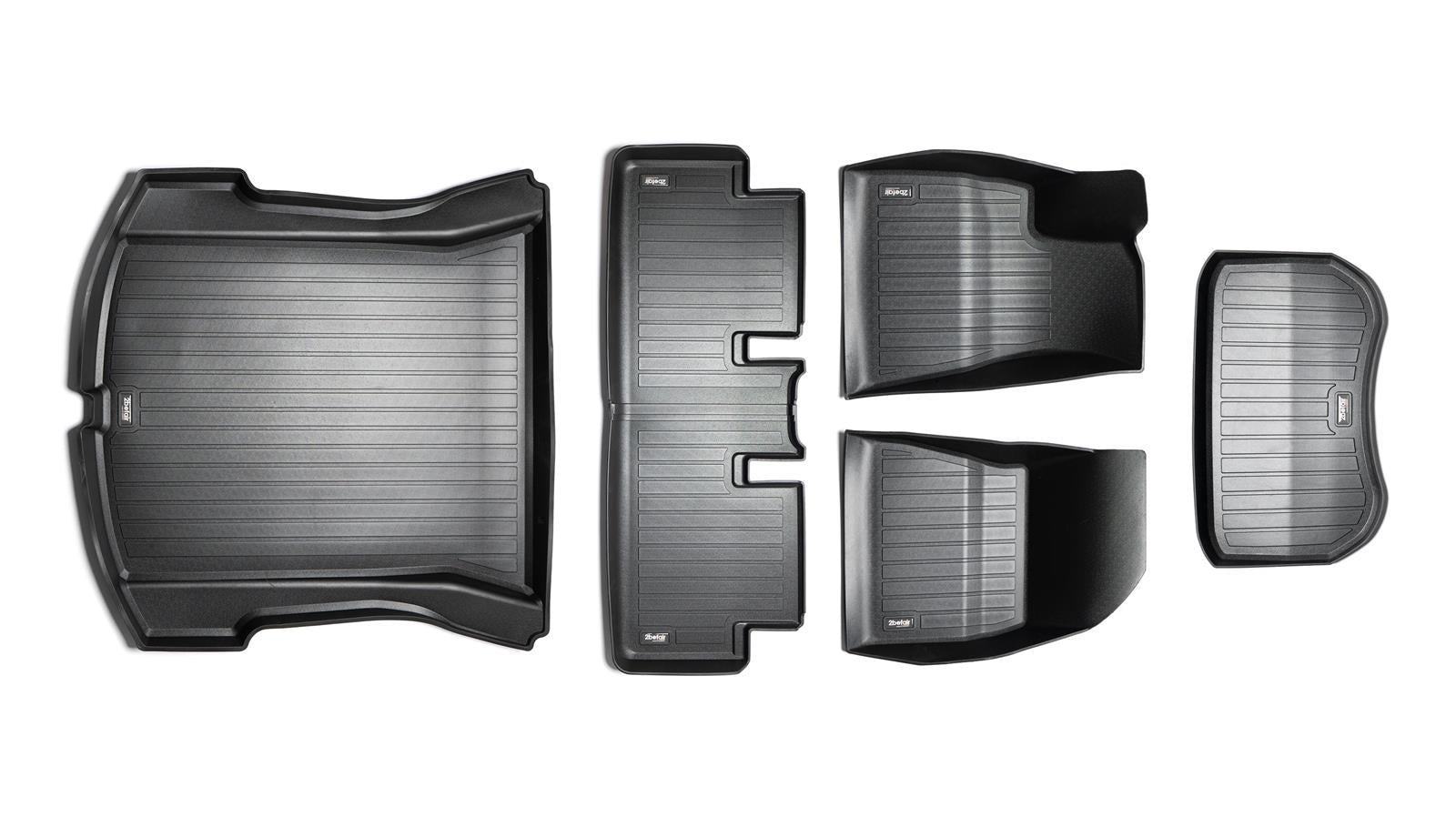 2befair Premium rubber mats Total set for the Tesla Model 3