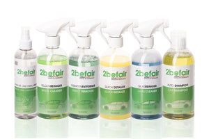 2befair Reinigungsmittel Set mit sechs Reinigern
