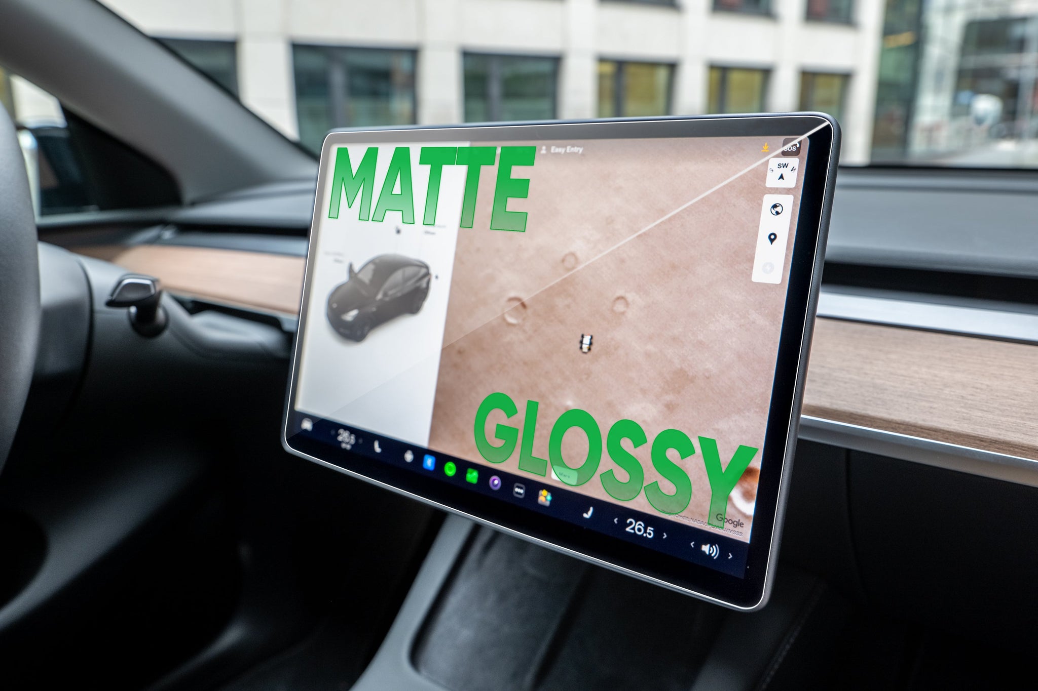 2befair Displayschutzfolie (Matt/Klar) für das Tesla Model 3/Y