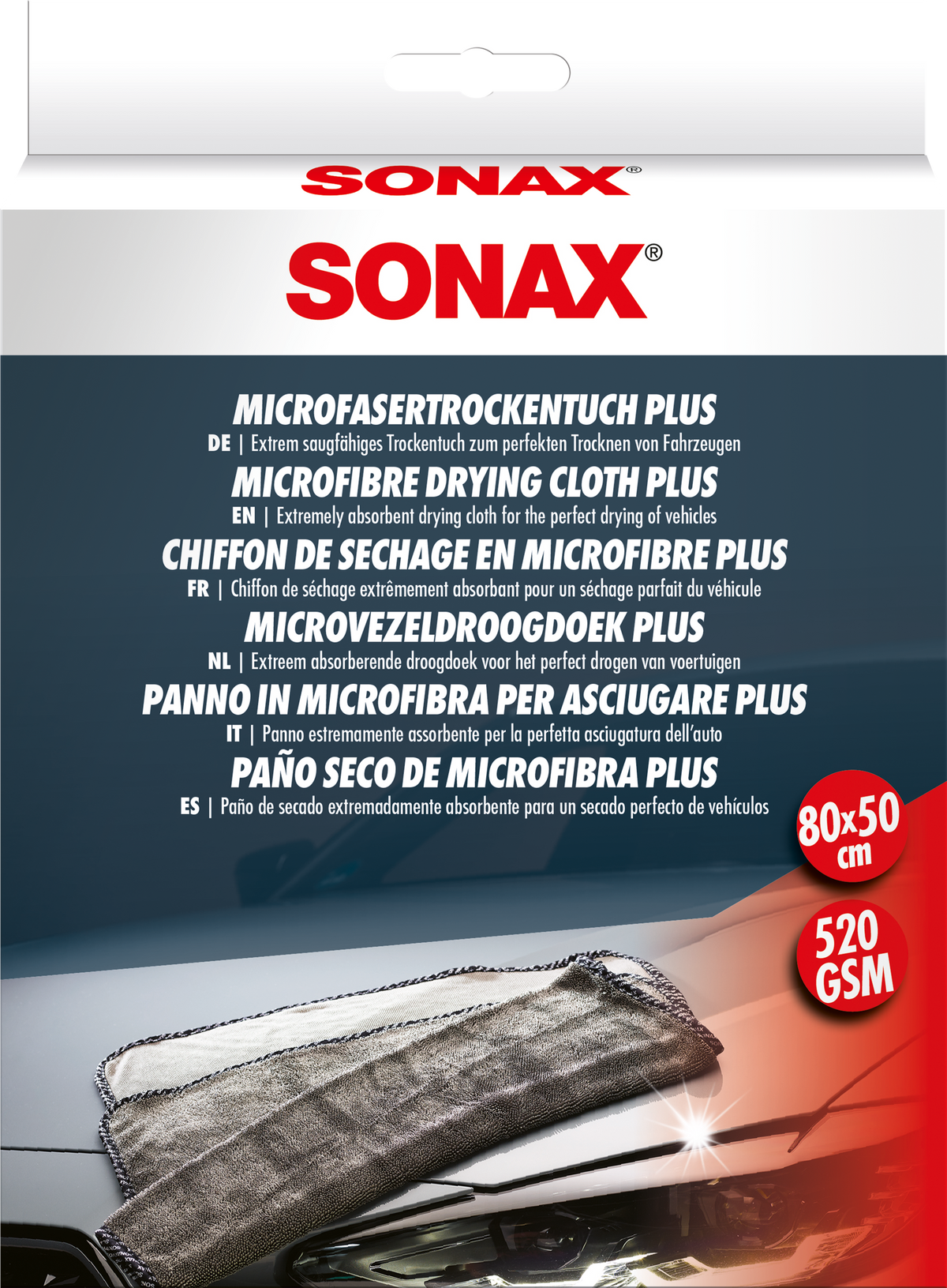 Sonax Microfaser Trockentuch Plus – Verpackung