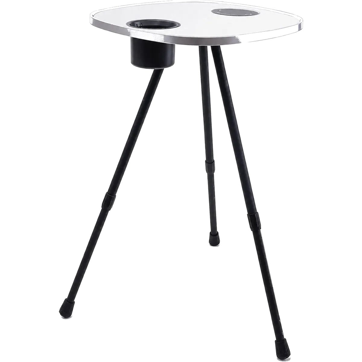 MebaHeart Car Table Weiß als Beistelltisch mit Teleskop-Standbeinen