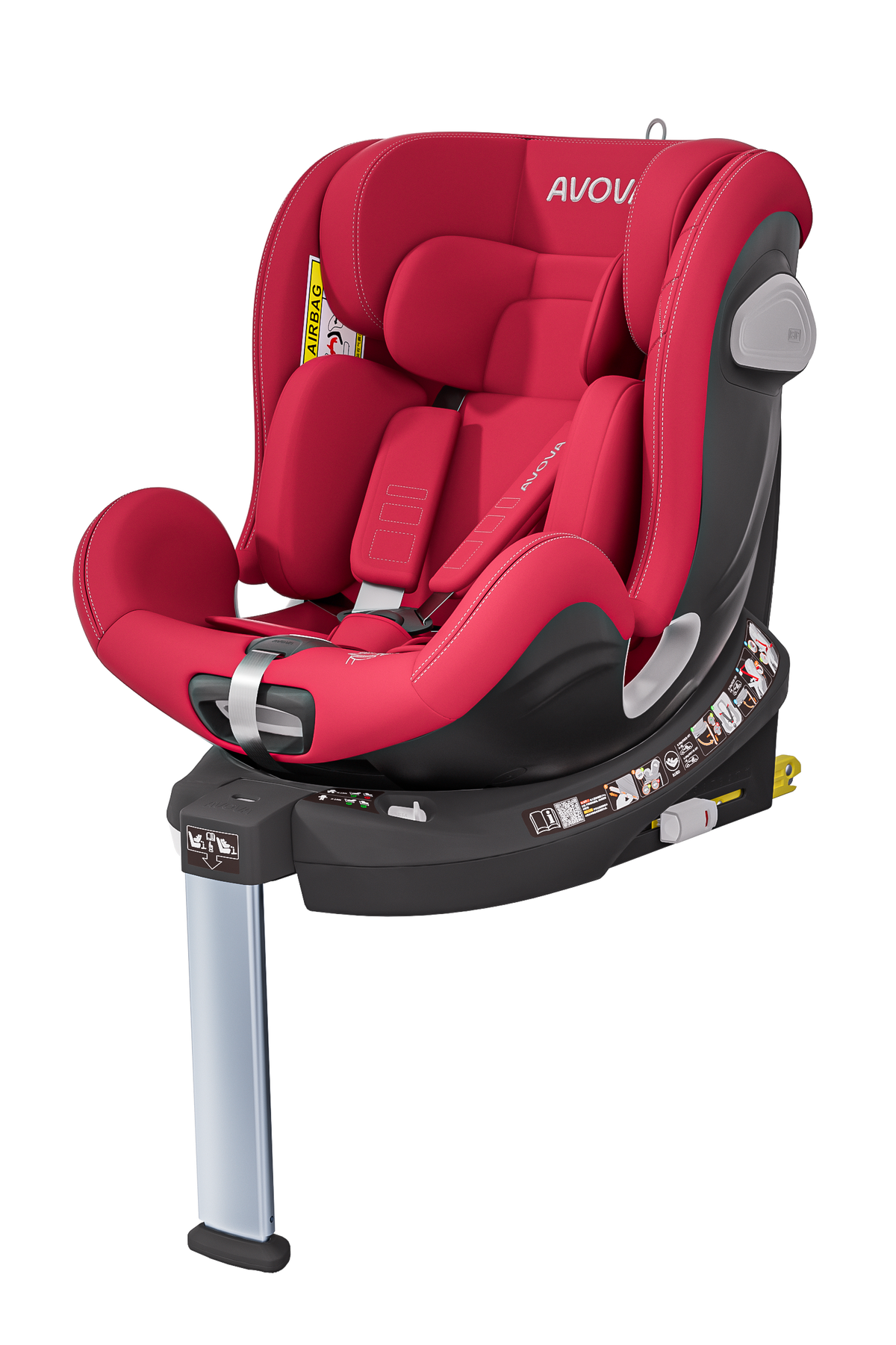 Avova Swan-Fix i-Size Reboarder Kindersitz in Maple Red