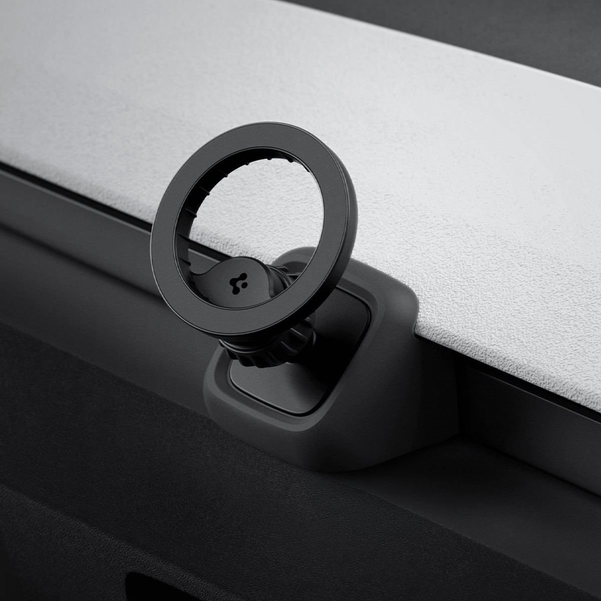 Spigen MagSafe mount TAM100 in the air vent of the Tesla Model 3 Highland