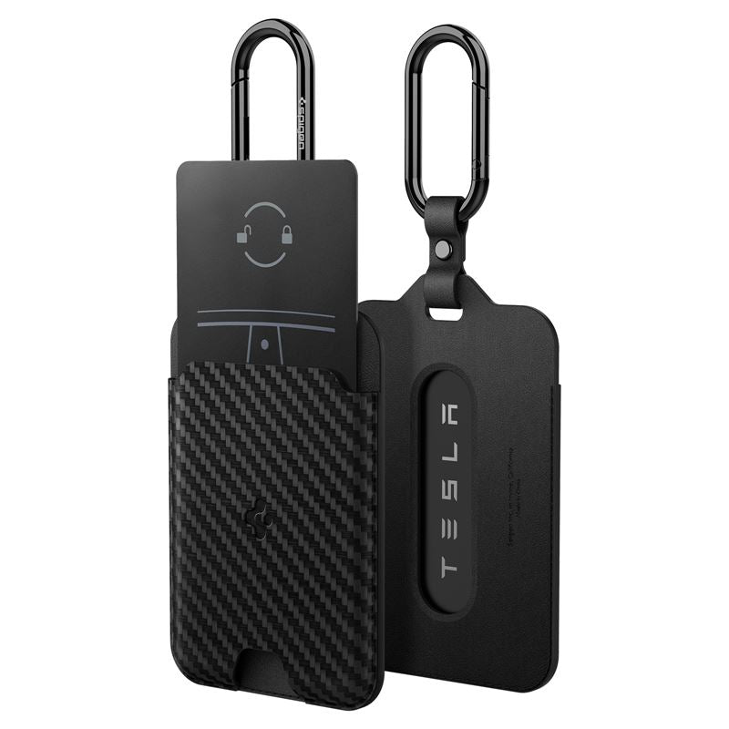 Spigen Kartenhalter Carbon 2er-Set, Vorder- und Rückseite
