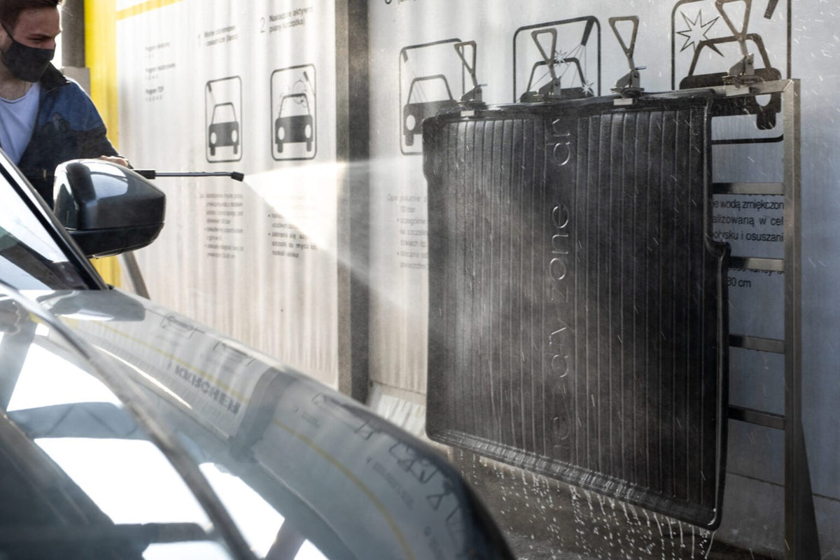 Dryzone Matte in der Waschanlage reinigen