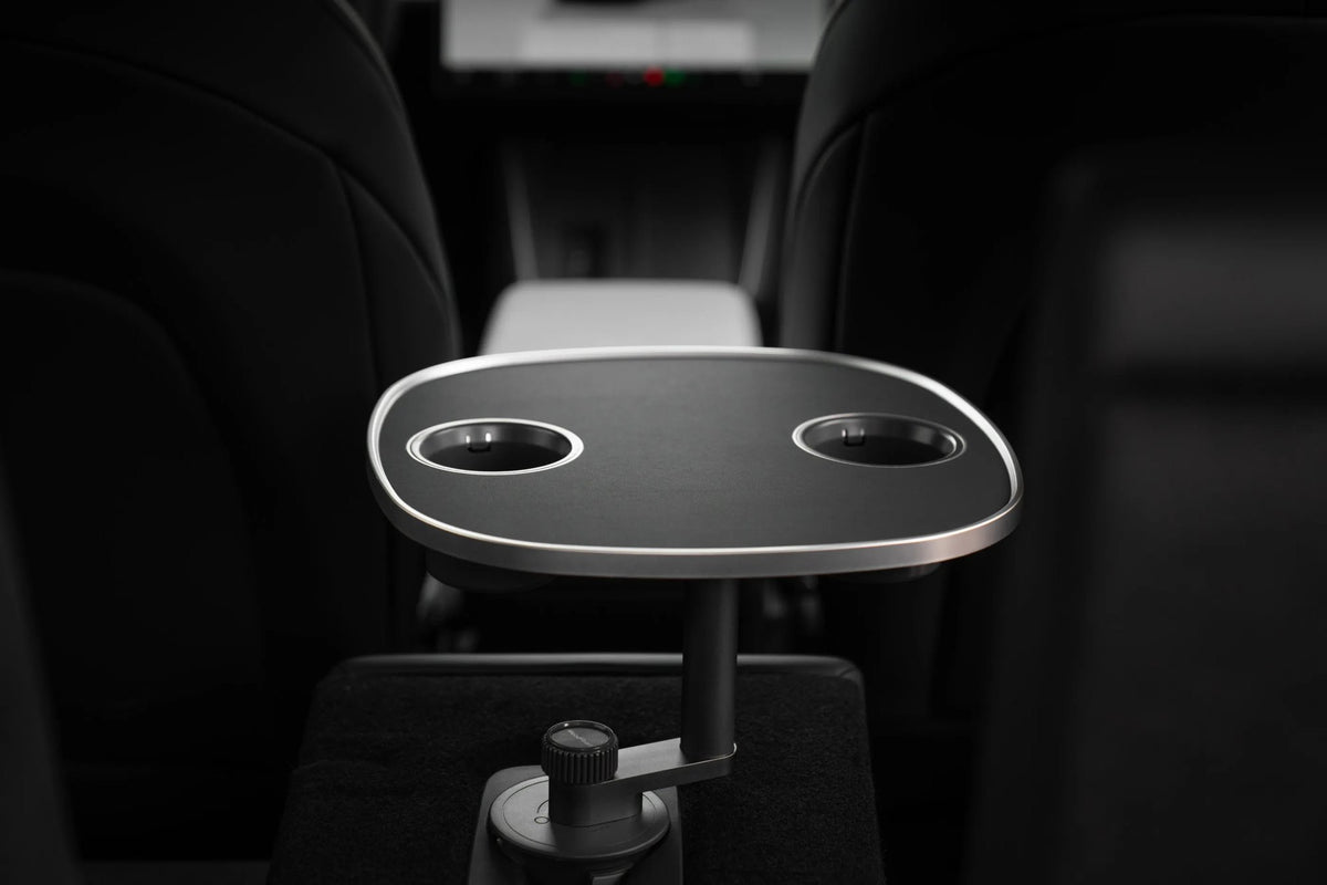 MebaHeart Car Table Schwarz im hinteren Getränkehalter für die Mitfahrer
