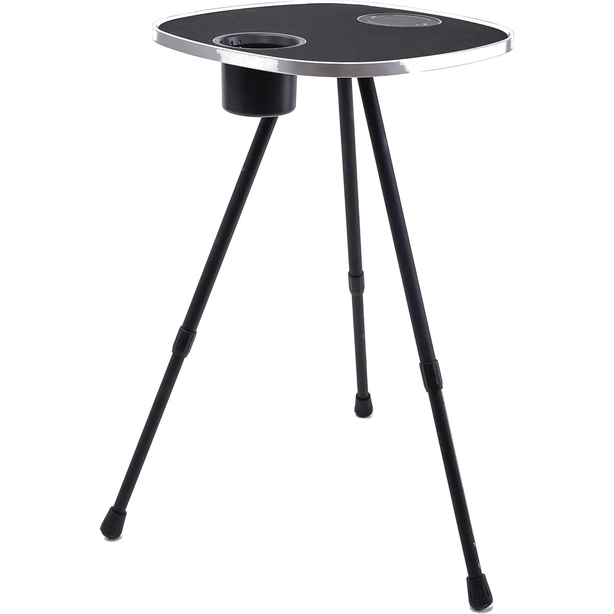 MebaHeart Car Table Schwarz als Beistelltisch mit Teleskop-Standbeinen
