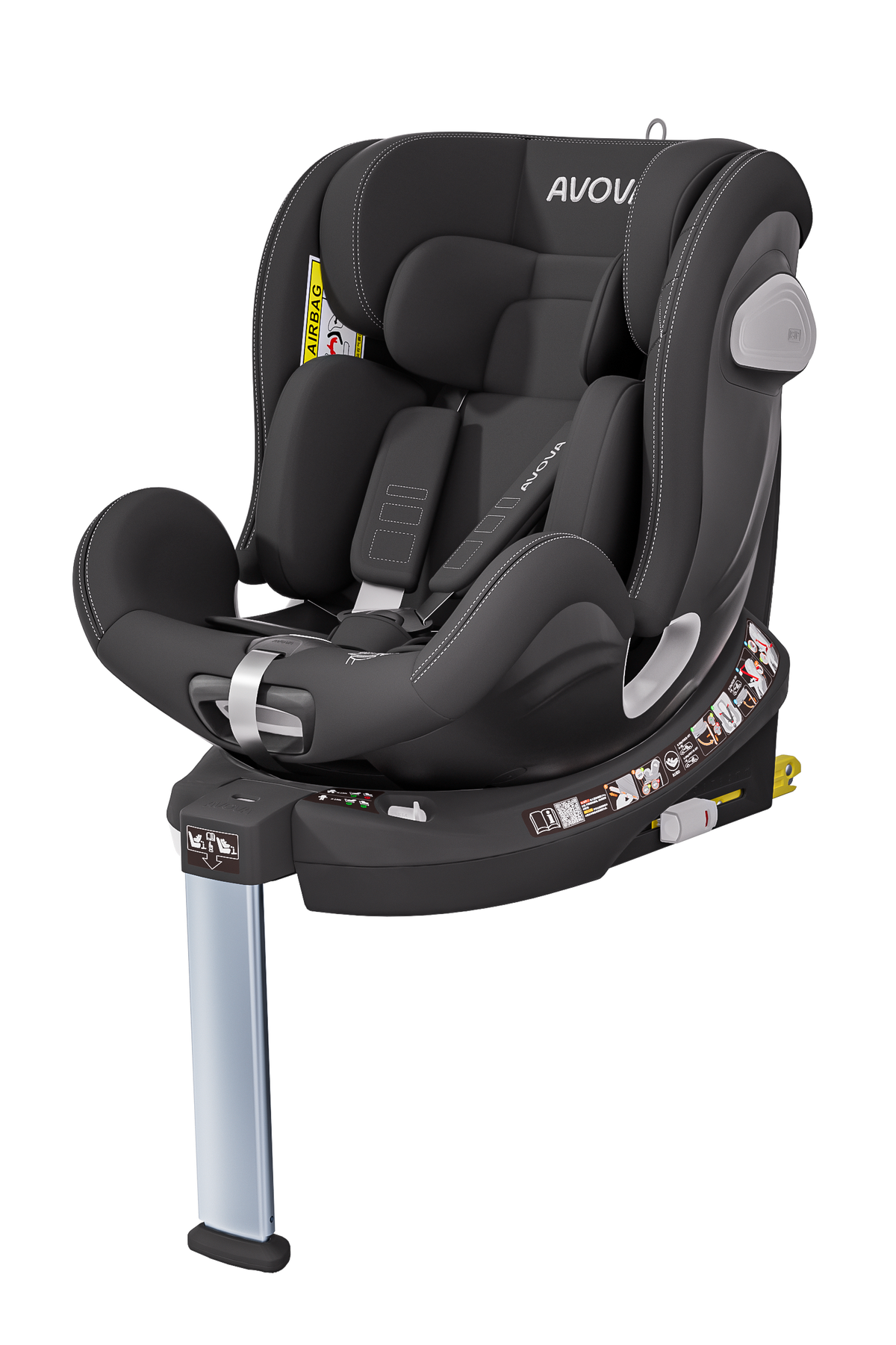 Avova Swan-Fix i-Size Reboarder Kindersitz in Pearl Black