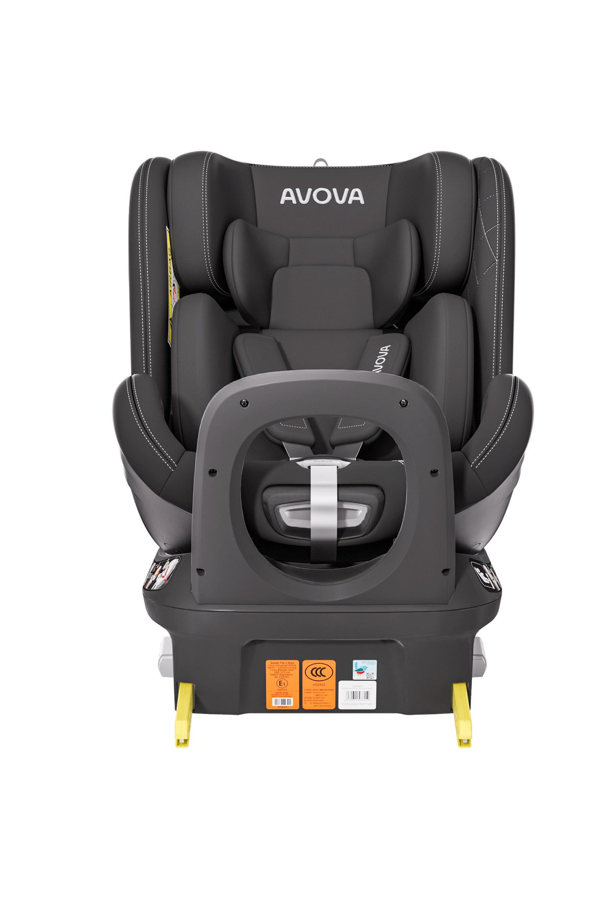 Avova Swan-Fix i-Size Reboarder Kindersitz in Pearl Black – Ansicht 5