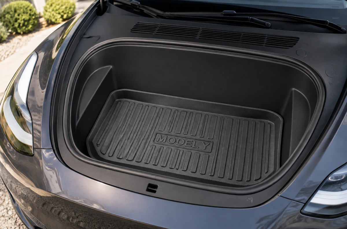 Frunk Gummimatte für das Tesla Model Y Juniper – Frunkmatte im Fahrzeug