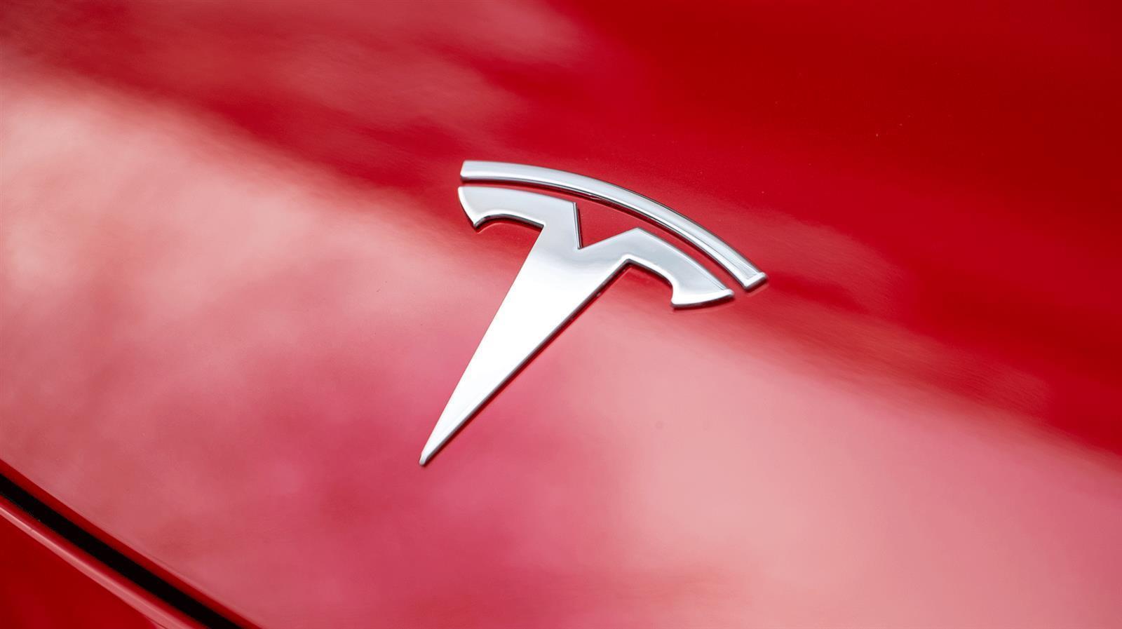 Logo emblems in black for the Tesla Model 3
