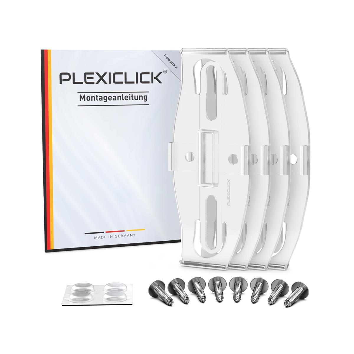 PLEXICLICK® rahmenloser Kennzeichenhalter transparent
