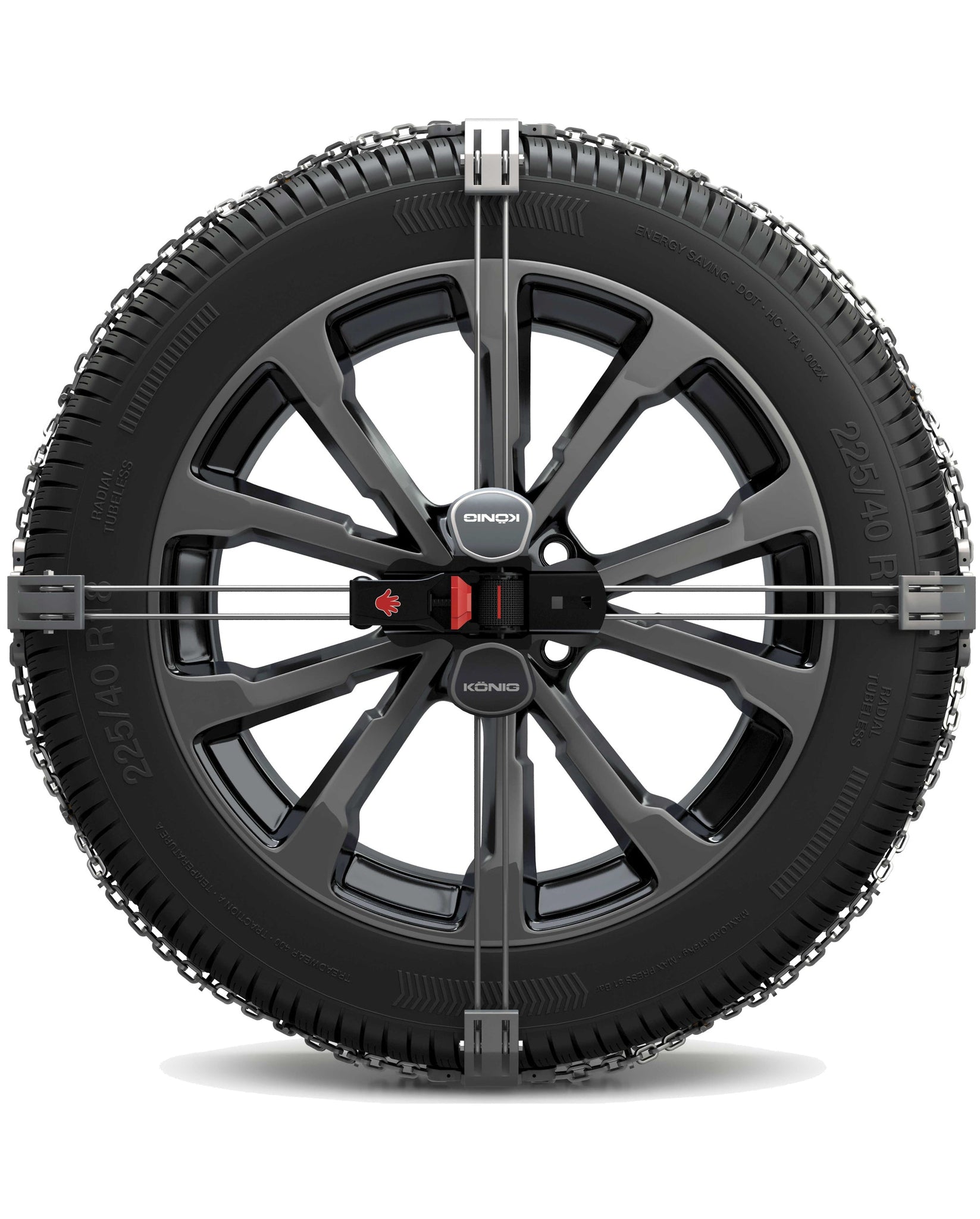 Snow chains for the Tesla Model 3