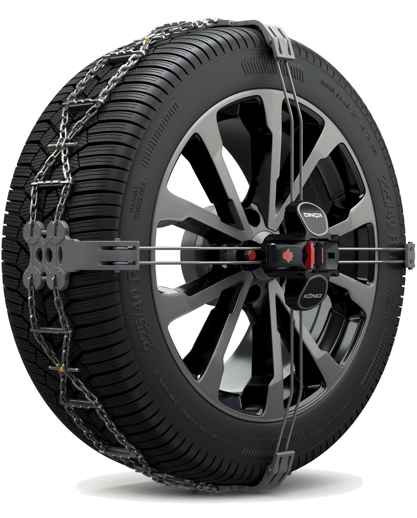 Snow chains for the Tesla Model 3